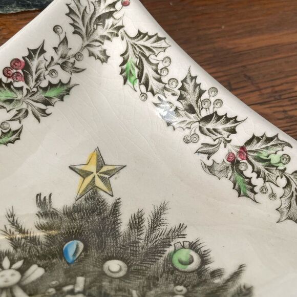 Johnson Bros Vintage Christmas Tree Platters x 2 - Picture 12 of 14